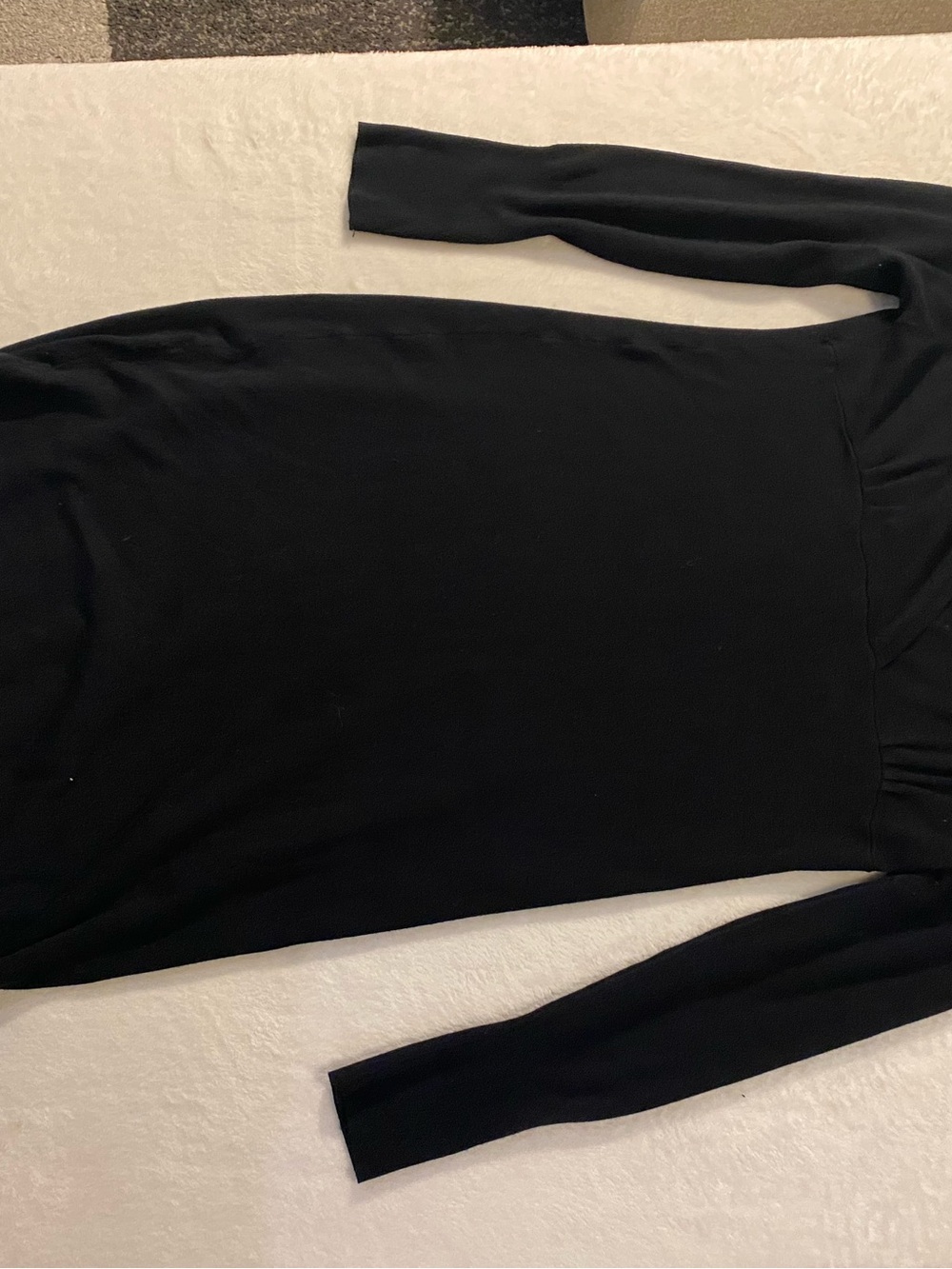 BCBGMaxAzria Black Fitted Long Sleeve Dress